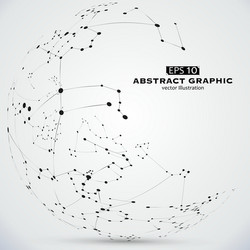 point and line constructed the technological sense vector image