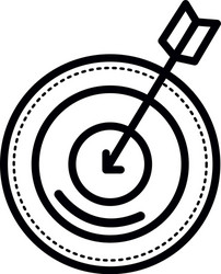 target with arrow icon vector image
