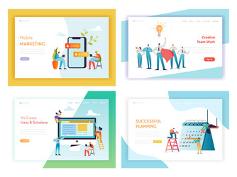 Web Development & Marketing Concepts vector image