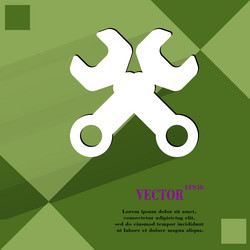 wrench tool to work flat modern web design vector image