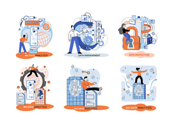 big data analytics platform management vector image