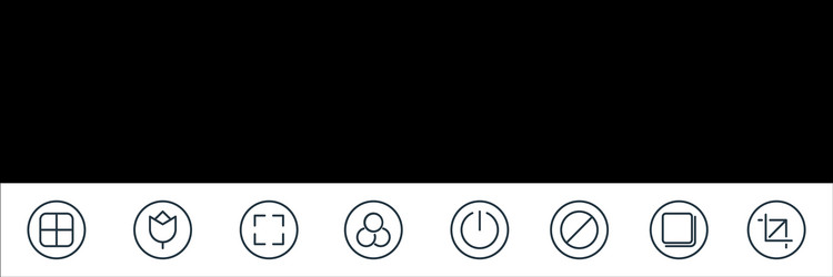 camera line icons linear set quality vector image