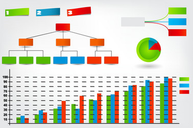 concept of colorful circular banners with arrows vector image