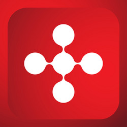 connected circles nodes as technology tech vector image