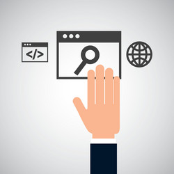 data analysis icon vector image