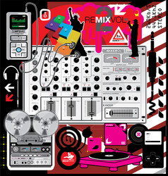 DJ Music Elements vector image