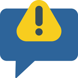 error message flat icon design vector image