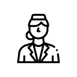 flight information icon thin linear style design vector image