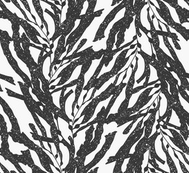 Kelp seaweed black with white texture vector