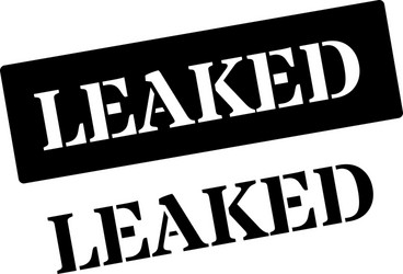 Leaked red rubber stamp on white Royalty Free Vector Image