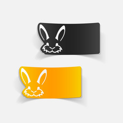 realistic design element easter rabbit vector image