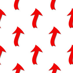 seamless pattern red arrow on white background vector image