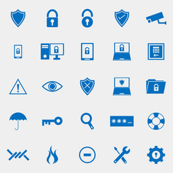 security color icons on grey background vector image
