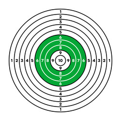 shooting range paper target with divisions marks vector image