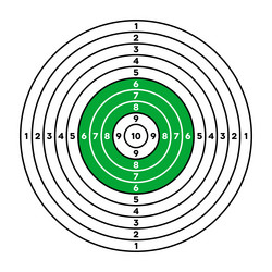 shooting range paper target with divisions marks vector