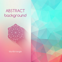 square polygonal and blurred background vector image