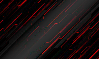 abstract red black cyber geometric dynamic vector image