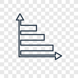 bar chart concept linear icon isolated vector image
