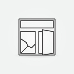 broken window minimal icon vector image