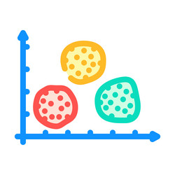 clusters big data color icon vector image