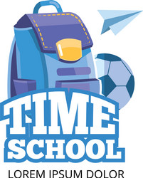 design template with school emblem vector image