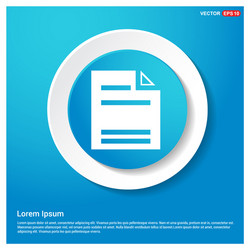 Document icon abstract blue web sticker button vector