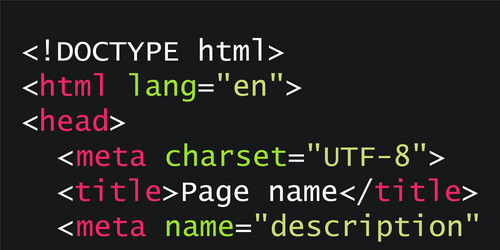 html code close-up view vector image