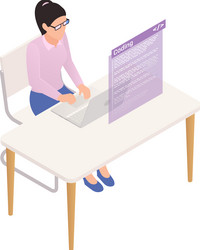 isometric programmer vector image