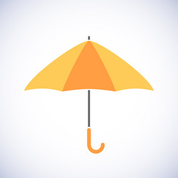 open colorful umbrella flat design icon vector