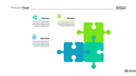 puzzle diagram with three elements template vector image