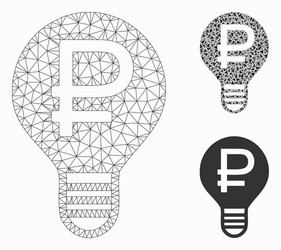 rouble bulb mesh 2d model and triangle vector image