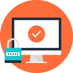 security flat web icon vector image