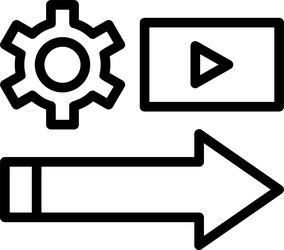 shift stream linear style icon design vector image