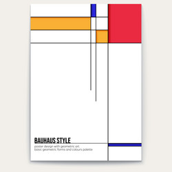 abstract retro pattern inspired by piet mondrian vector image