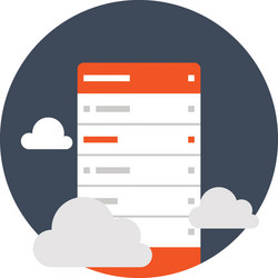 cloud computing flat web icon vector image