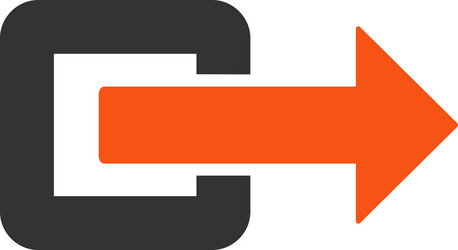 exit direction flat icon vector image