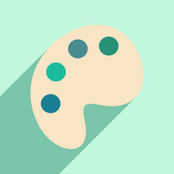 flat with shadow icon and mobile application vector image