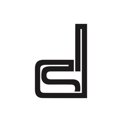 Initial letter ds logo or sd design Royalty Free Vector