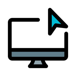 on-screen pointer controlled by desktop input vector image