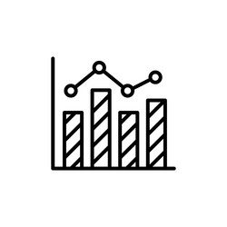 statistical chart icon ideal for data analysis vector image