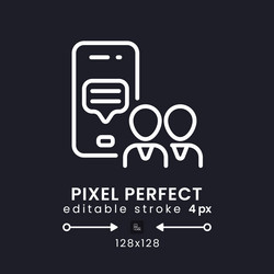 Work communication app linear desktop icon Vector Image