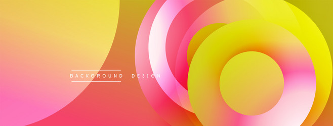 abstract colorful circles overlap creating vector image