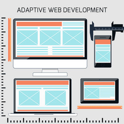 Adaptive Web Development Icons vector image