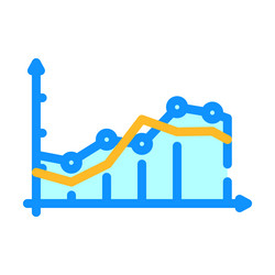 analytics chart big data color icon vector image