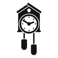 cuckoo clock striking showing time passing icon vector image