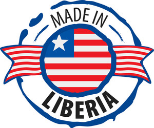 Liberia Flag on White Background Vector Image