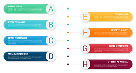 rectangles with rounded corners and option vector image
