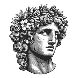 Ancient Greek Philosopher Portrait Vector Image