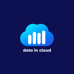 cloud analytics icon for web and apps vector