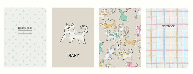 cover page templates based on seamless patterns vector image